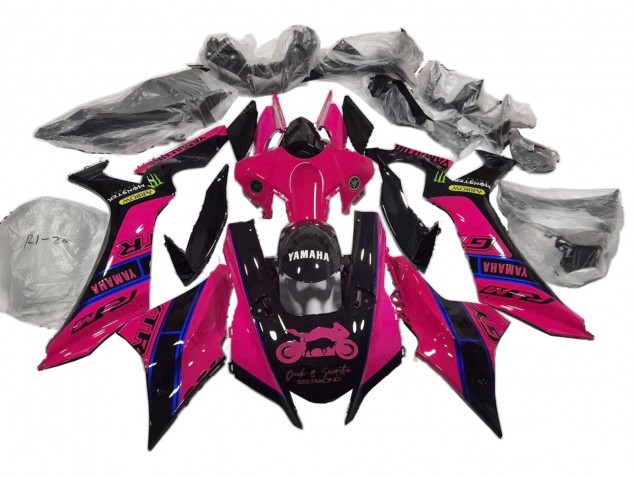 Rabatt Yamaha YZF 1000 R1 Motorrad Verkleidung 2020-2025 - Rosa Schwarz Blau