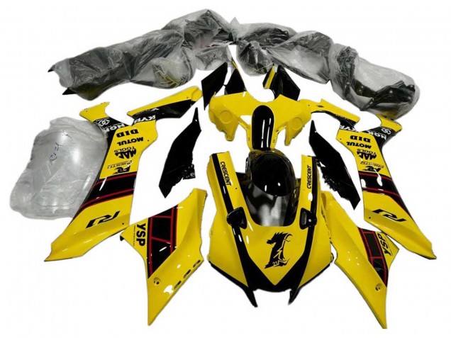 Rabatt Yamaha YZF 1000 R1 Motorrad Verkleidung 2020-2025 - Gelb Glanzendes Schwarz YSP Motul