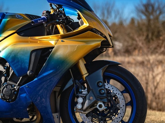 Rabatt Yamaha YZF 1000 R1 Motorrad Verkleidung 2020-2025 - Blau Gold