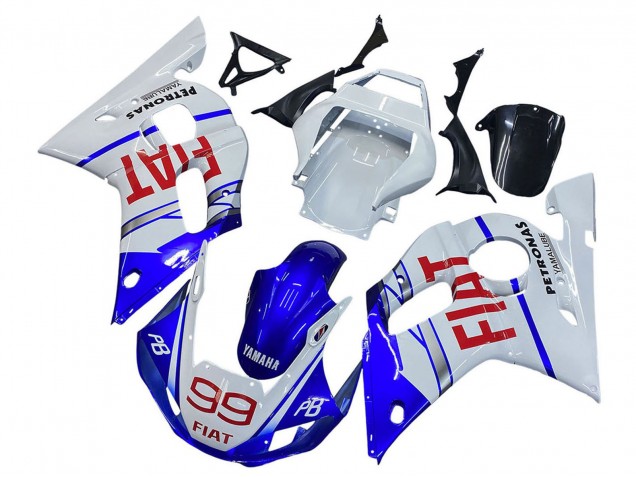 Rabatt Yamaha YZF 600 R6 Motorrad Verkleidung 1998-2002 - Weiss Blau Rot Fiat 99