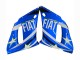 Rabatt Yamaha YZF 600 R6 Motorrad Verkleidung 1998-2002 - Weiss Blau Neon Gelb Fiat Motul Michelin