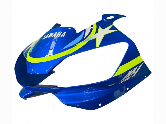 Rabatt Yamaha YZF 600 R6 Motorrad Verkleidung 1998-2002 - Weiss Blau Neon Gelb Fiat Motul Michelin