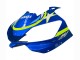 Rabatt Yamaha YZF 600 R6 Motorrad Verkleidung 1998-2002 - Weiss Blau Neon Gelb Fiat Motul Michelin