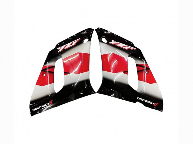 Rabatt Yamaha YZF 600 R6 Motorrad Verkleidung 1998-2002 - Rot Weiss Glanzendes Schwarz