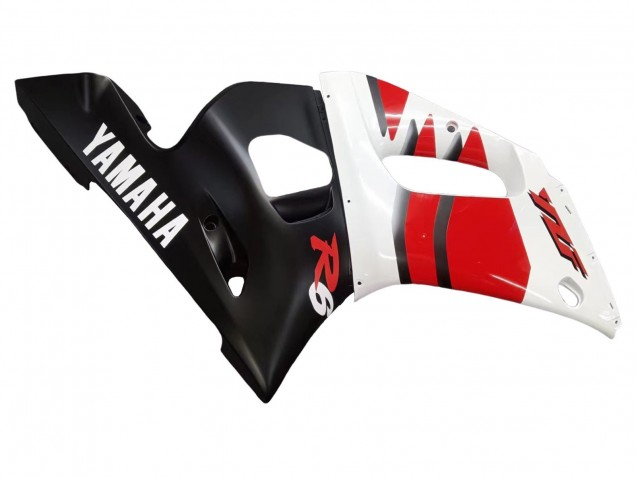 Rabatt Yamaha YZF 600 R6 Motorrad Verkleidung 1998-2002 - Weiss Rot Glanzendes Schwarz