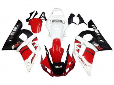 Rabatt Yamaha YZF 600 R6 Motorrad Verkleidung 1998-2002 - Weiss Rot Glanzendes Schwarz