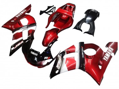 Rabatt Yamaha YZF 600 R6 Motorrad Verkleidung 1998-2002 - Rot Weiss Glanzendes Schwarz