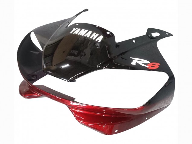 Rabatt Yamaha YZF 600 R6 Motorrad Verkleidung 1998-2002 - Rot Weiss Glanzendes Schwarz