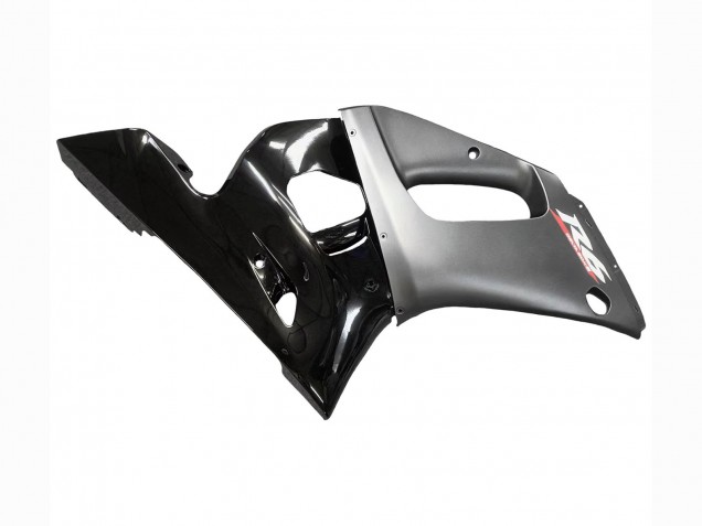 Rabatt Yamaha YZF 600 R6 Motorrad Verkleidung 1998-2002 - Silber Glanzendes Schwarz
