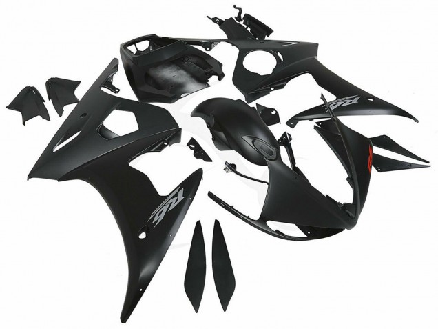 Rabatt Yamaha YZF R6S Motorrad Verkleidung 2006-2009 - Matt Schwarz