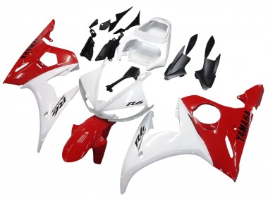 Rabatt Yamaha YZF R6S Motorrad Verkleidung 2006-2009 - Weiss Rot