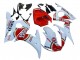 Rabatt Yamaha YZF R6S Motorrad Verkleidung 2006-2009 - Weiss Rot Lucky Strike Motul