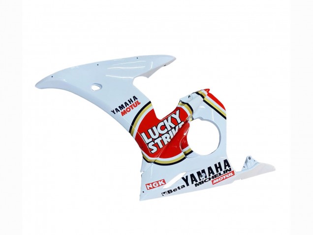 Rabatt Yamaha YZF R6S Motorrad Verkleidung 2006-2009 - Weiss Rot Lucky Strike Motul
