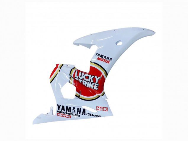 Rabatt Yamaha YZF R6S Motorrad Verkleidung 2006-2009 - Weiss Rot Lucky Strike Motul