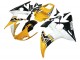 Rabatt Yamaha YZF R6S Motorrad Verkleidung 2006-2009 - Gelb Weiss Glanzendes Schwarz