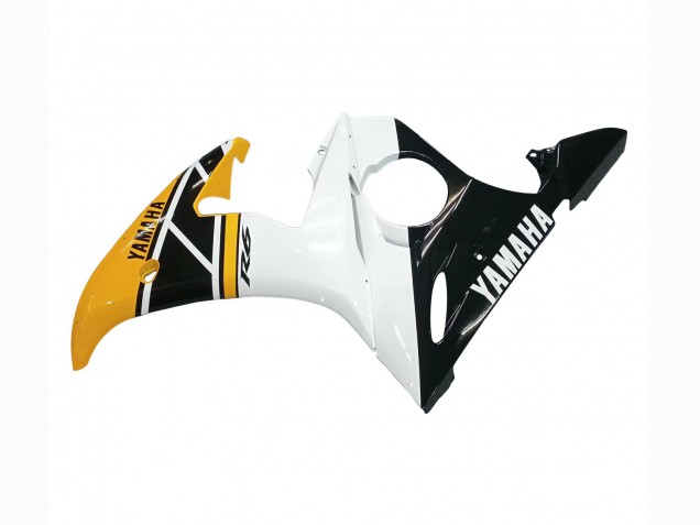 Rabatt Yamaha YZF R6S Motorrad Verkleidung 2006-2009 - Gelb Weiss Glanzendes Schwarz