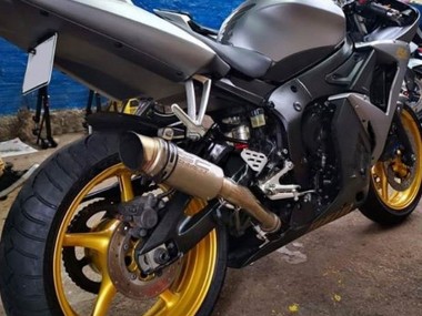 Rabatt Yamaha YZF R6S Motorrad Verkleidung 2006-2009 - Matt Grau Matt Schwarz Gold Aufkleber
