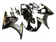 Rabatt Yamaha YZF R6S Motorrad Verkleidung 2006-2009 - Glanzendes Schwarz Matt Schwarz Gold Aufkleber