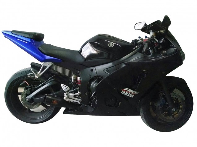 Rabatt Yamaha YZF R6S Motorrad Verkleidung 2006-2009 - Blau Matt Schwarz