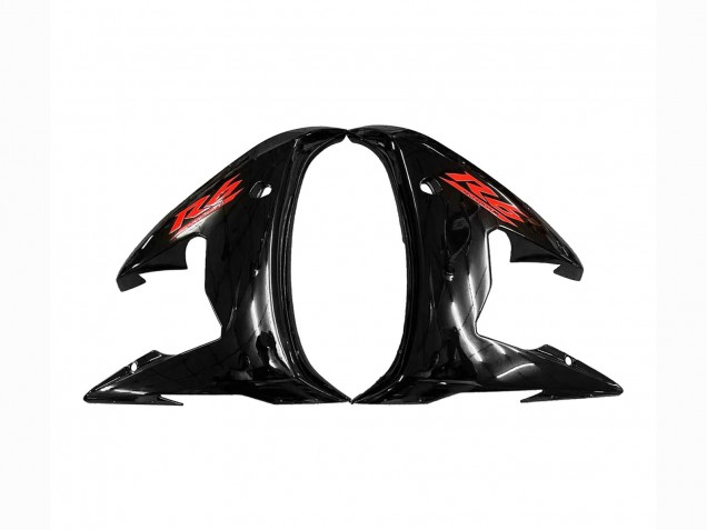 Rabatt Yamaha YZF R6S Motorrad Verkleidung 2006-2009 - Glanzendes Schwarz Rot