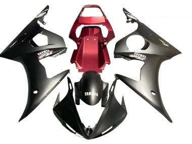 Rabatt Yamaha YZF R6S Motorrad Verkleidung 2006-2009 - Rot Matt Schwarz