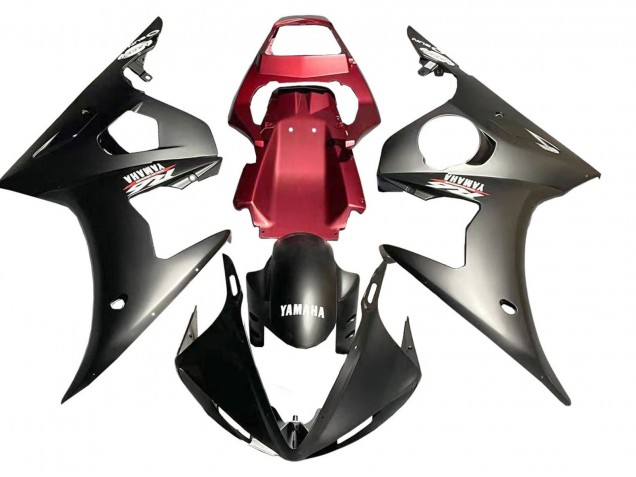 Rabatt Yamaha YZF R6S Motorrad Verkleidung 2006-2009 - Rot Matt Schwarz