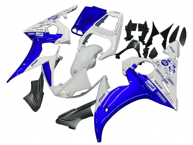 Rabatt Yamaha YZF R6S Motorrad Verkleidung 2006-2009 - Weiss Blau GYTR