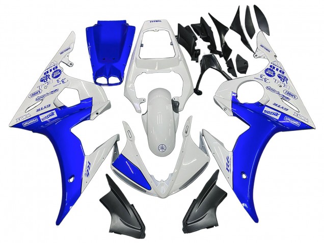 Rabatt Yamaha YZF R6S Motorrad Verkleidung 2006-2009 - Weiss Blau GYTR
