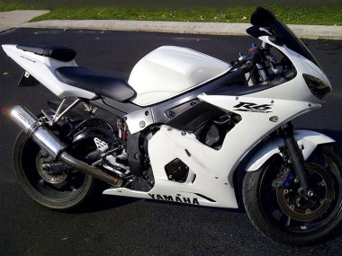 Rabatt Yamaha YZF R6S Motorrad Verkleidung 2006-2009 - Weiss Schwarz Aufkleber