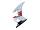 Rabatt Yamaha YZF R6S Motorrad Verkleidung 2006-2009 - Weiss Rot Glanzendes Schwarz