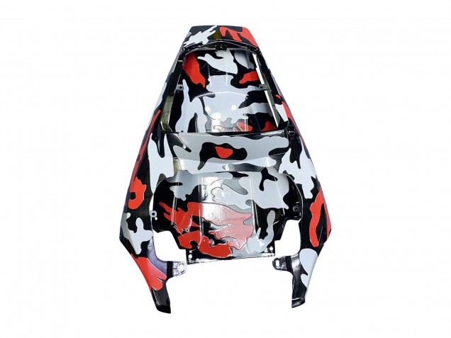Rabatt Yamaha YZF R6S Motorrad Verkleidung 2006-2009 - Schwarz Rot Grau Camouflage