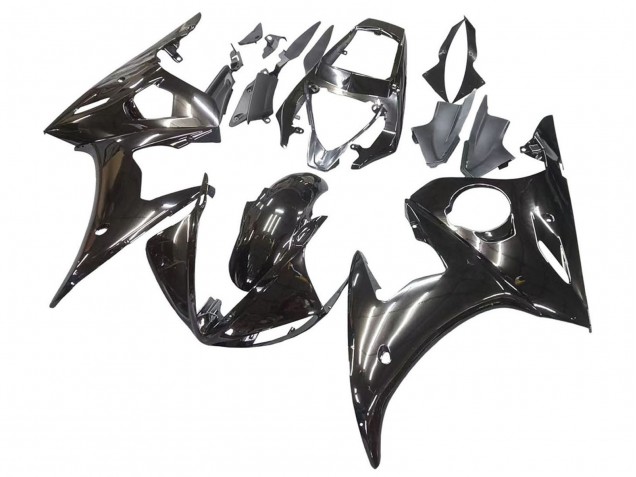 Rabatt Yamaha YZF R6S Motorrad Verkleidung 2006-2009 - Glanzendes Schwarz