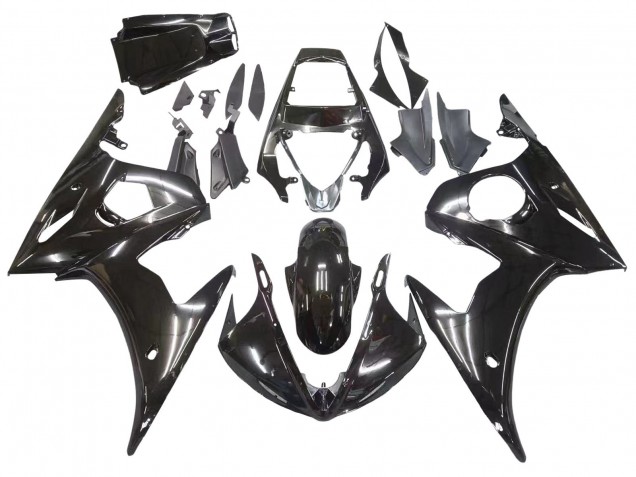 Rabatt Yamaha YZF R6S Motorrad Verkleidung 2006-2009 - Glanzendes Schwarz