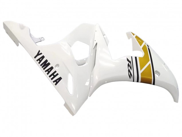 Rabatt Yamaha YZF R6S Motorrad Verkleidung 2006-2009 - Weiss Gold