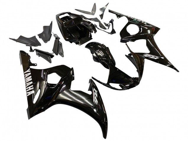 Rabatt Yamaha YZF 600 R6 Motorrad Verkleidung 2005 - Glanzendes Schwarz