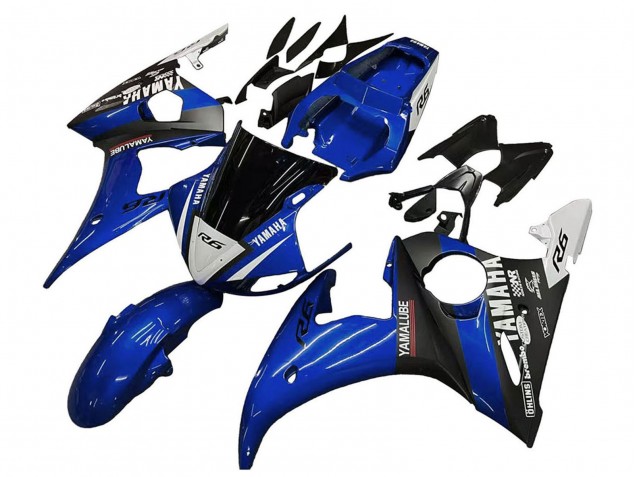 Rabatt Yamaha YZF 600 R6 Motorrad Verkleidung 2005 - Blau Weiss Schwarz Yamalube