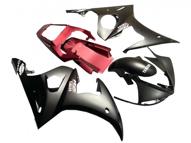 Rabatt Yamaha YZF 600 R6 Motorrad Verkleidung 2005 - Matt Schwarz Rot