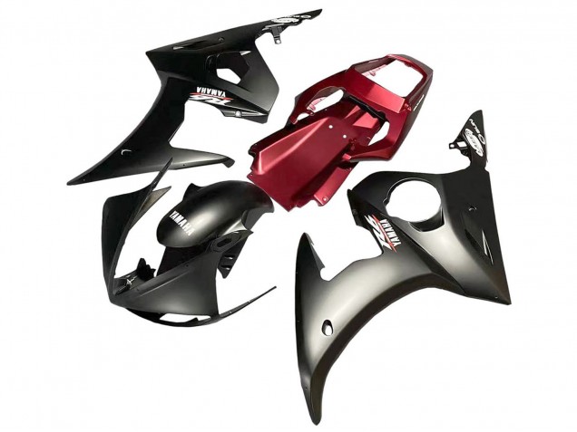 Rabatt Yamaha YZF 600 R6 Motorrad Verkleidung 2005 - Matt Schwarz Rot