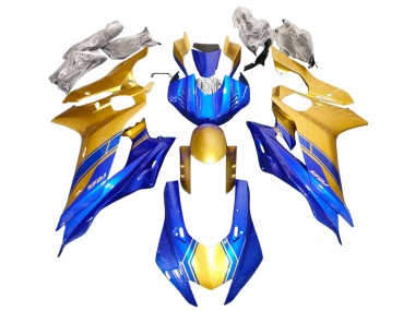 Rabatt Yamaha YZF 600 R6 Motorrad Verkleidung 2017-2023 - Gold Blau