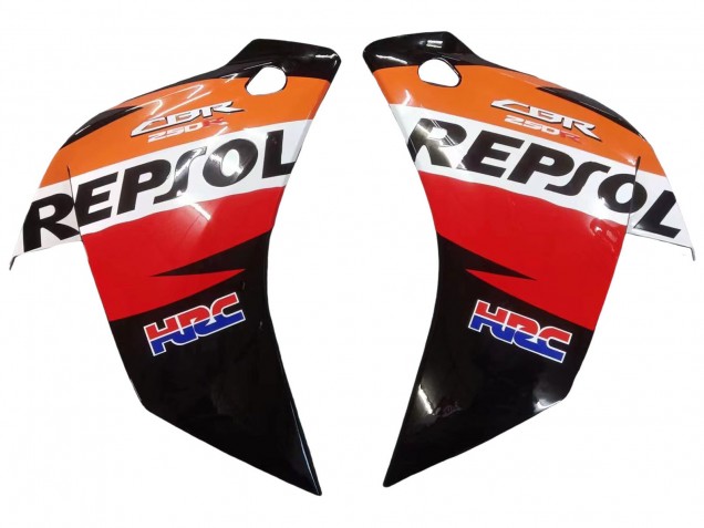 Rabatt Honda CBR250RR Motorrad Verkleidung 2011-2015 - Orange Weiss Rot Schwarz Glanzendes HRC Repsol