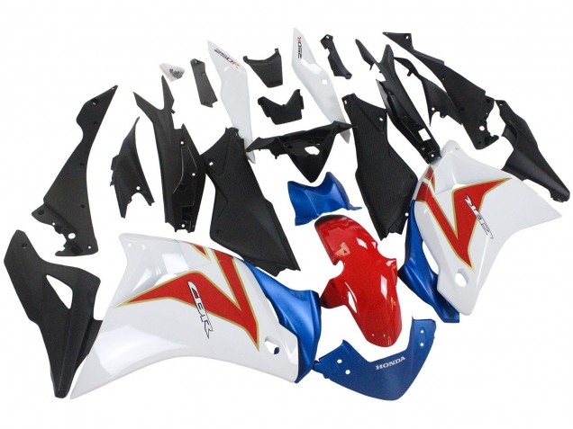 Rabatt Honda CBR250RR Motorrad Verkleidung 2011-2015 - Weiss Rot Hellblau