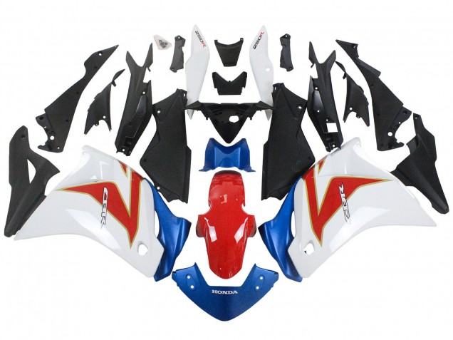 Rabatt Honda CBR250RR Motorrad Verkleidung 2011-2015 - Weiss Rot Hellblau