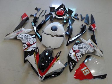 Rabatt Yamaha YZF R1 Motorrad Verkleidung 2007-2008 - Weiss Rot Schwarz Gelb Dunkel Dog