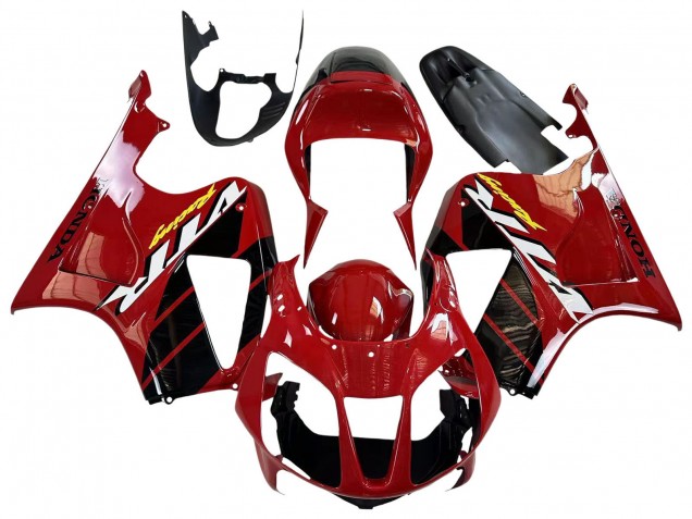 Rabatt Honda VTR1000 Motorrad Verkleidung 2000-2006 - Rot Schwarz Streifen Rennen