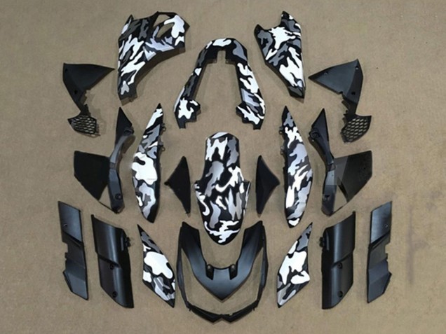 Rabatt Kawasaki Z1000 Motorrad Verkleidung 2010-2013 - Schwarz Weiss Camouflage