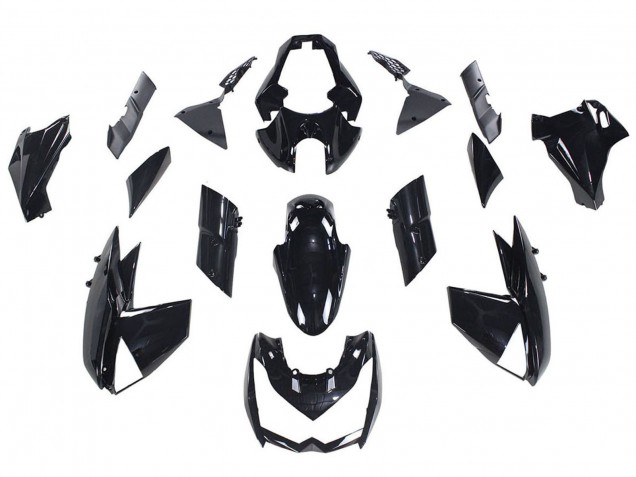 Rabatt Kawasaki Z1000 Motorrad Verkleidung 2010-2013 - Glanzendes Schwarz