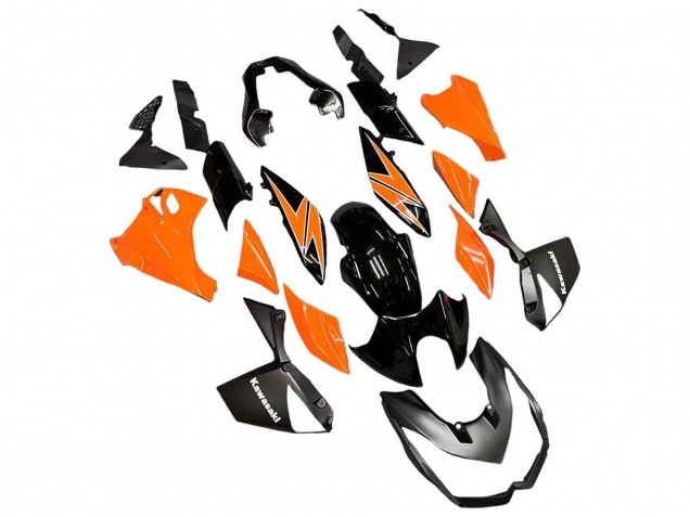 Rabatt Kawasaki Z1000 Motorrad Verkleidung 2010-2013 - Orange Glanzendes Schwarz