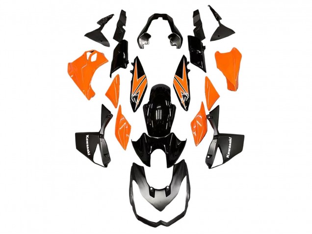 Rabatt Kawasaki Z1000 Motorrad Verkleidung 2010-2013 - Orange Glanzendes Schwarz