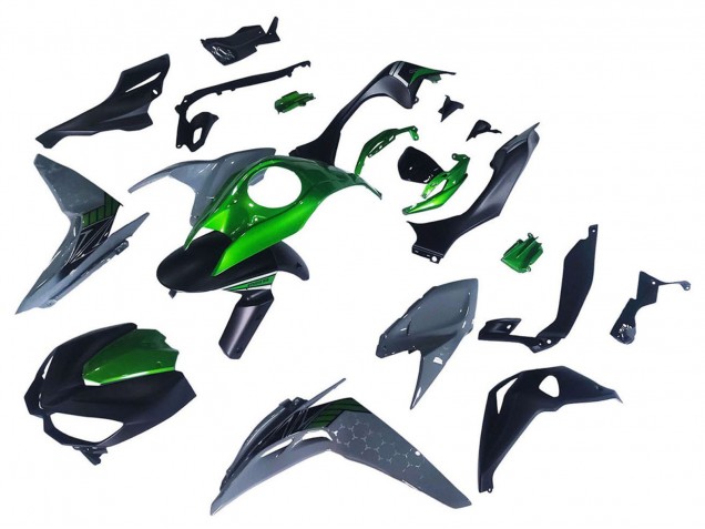 Rabatt Kawasaki Z1000 Motorrad Verkleidung 2014-2019 - Schwarz Grun Grau