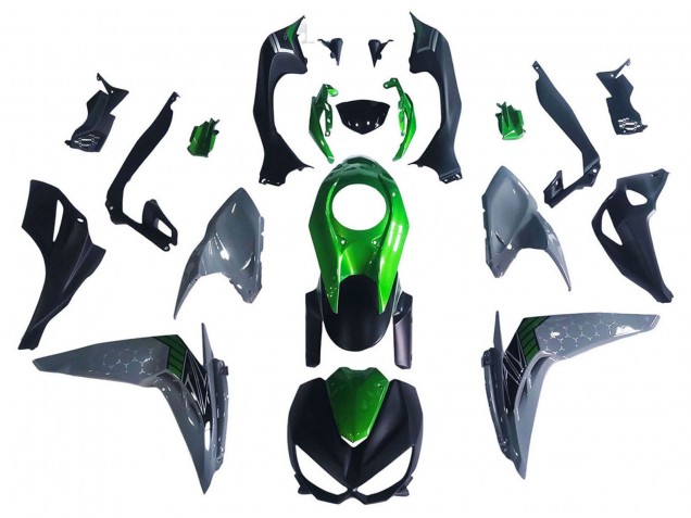 Rabatt Kawasaki Z1000 Motorrad Verkleidung 2014-2019 - Schwarz Grun Grau